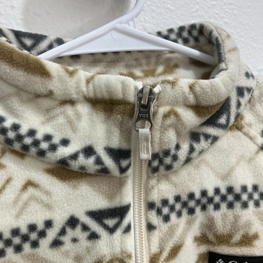 Columbia Aztec Print Fleece Jacket Full Zip Girls XL (18/20) Fits Adult S/M